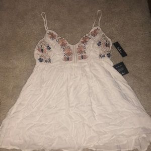 LULUS floral laced babydoll dress